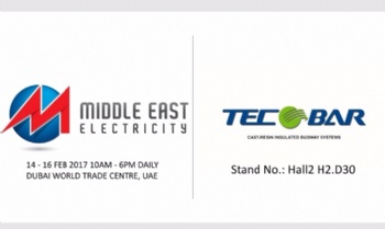 TECOBAR akan muncul di Middle East Electric 2017 dari 14 Februari hingga 16 Februari.